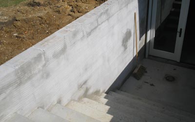 Concrete walkout basement - angle 1